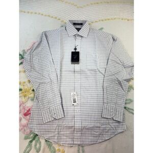 FORSYTH OF CANADA INC Non Iron Tailored Fit Gingham Dress‎ Shirt Mens 15 32 33